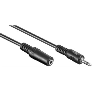 Кабель аудіо-подовжувач Lucom Jack 3.5mm 3pin M/F 10.0m Round Nickel D=4.0mm AUX чорний (25.02.5041) - Інтернет-магазин спільних покупок ToGether