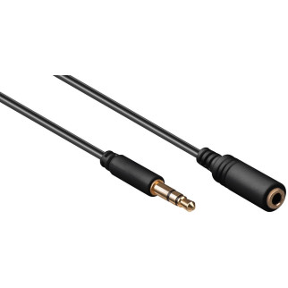 Кабель аудіо-подовжувач Lucom Jack 3.5mm 3pin M/F  2.0m Gold D=4.0mm AWG28 AUX Cu чорний (25.02.5052) - Інтернет-магазин спільних покупок ToGether