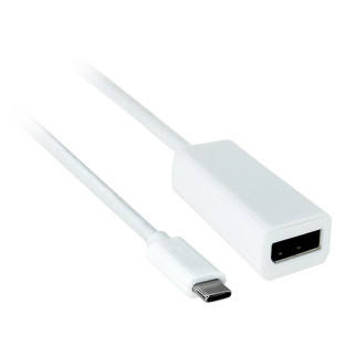 Перехідник моніторний Lucom USB Type-C-DisplayPort M/F (DP-alt-Mode) 0.1m v1.2 4K@60Hz білий (25.02.5064) - Інтернет-магазин спільних покупок ToGether