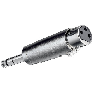 Перехідник аудіо Lucom XLR 3p-Jack 6.3mm F/M адаптер Stereo Metal корпус срібний (25.02.5171) - Інтернет-магазин спільних покупок ToGether
