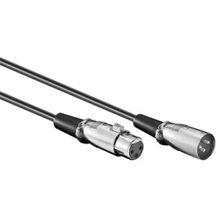 Кабель аудіо-подовжувач Lucom XLR 3p M/F  2.0m Metal корпус D=5.5mm чорний (25.02.5184) - Інтернет-магазин спільних покупок ToGether