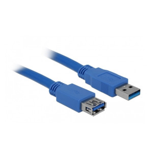 Кабель пристроїв-подовжувач Delock USB3.0 A M/F  1.0m AWG24+28 D=5.5mm Cu синій (70.08.2538) - Інтернет-магазин спільних покупок ToGether