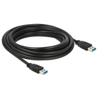 Кабель пристроїв Delock USB3.0 A M/M  5.0m AWG24+28 D=5.5mm Gold Cu чорний (70.08.5064) - Інтернет-магазин спільних покупок ToGether