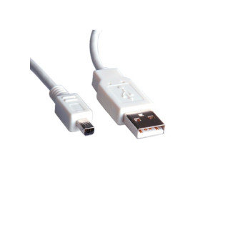 Кабель пристроїв Roline USB2.0 A-mini 4p M/M 1.8m Mitsumi D=3.5mm білий (11.02.8618) - Інтернет-магазин спільних покупок ToGether