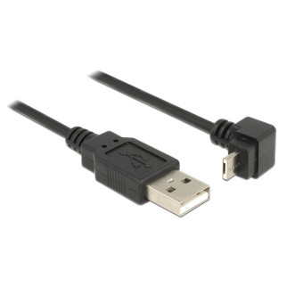 Кабель пристроїв Delock USB2.0 A-microA M/M  3.0m 90° AWG28 D=3.5mm чорний (70.08.2389) - Інтернет-магазин спільних покупок ToGether