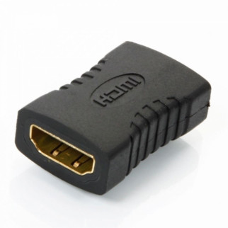 Перехідник моніторний Lucom HDMI F/F (адаптер) прямий Gold чорний (62.09.8002) - Інтернет-магазин спільних покупок ToGether