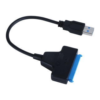 Кабель пристроїв-адаптер Lucom USB3.0 A-SATA 22p адаптер HDD 0.20m 5Gbps чорний (62.09.8001) - Інтернет-магазин спільних покупок ToGether