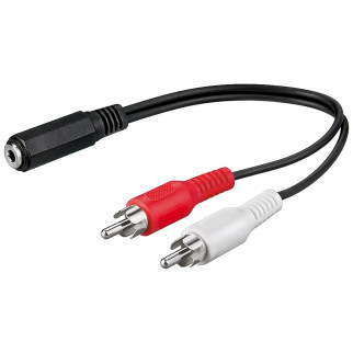 Перехідник аудіо Goobay Jack 3.5mm 3pin-RCAx2 F/M 0.2m AWG29 Red/White чорний (75.05.0092) - Інтернет-магазин спільних покупок ToGether