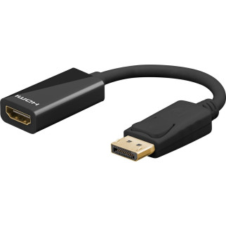 Перехідник моніторний Goobay DisplayPort-HDMI M/F (HDMIекран) v1.2 4K@30Hz 0.1m D=4.8mm чорний (75.06.7881) - Інтернет-магазин спільних покупок ToGether