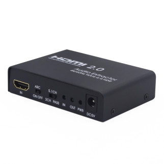 Перехідник аудіо Lucom HDMI-Toslink F/F +RCA/3.5mm Extractor 4K@60Hz чорний (62.09.8065) - Інтернет-магазин спільних покупок ToGether