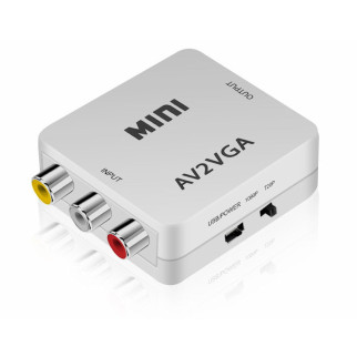 Перехідник моніторний Lucom VGA HD15-RCAx3 M/M (AV) Pas (VGA-екран) аудіо+відео білий (62.09.8080) - Інтернет-магазин спільних покупок ToGether