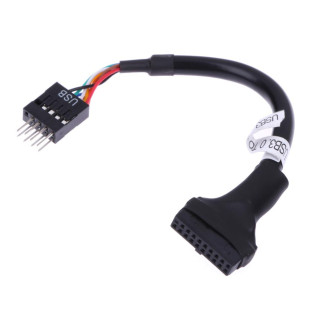 Кабель живлення внутрішній Lucom USB3.0 Pinheader-2.0 F/M (20p-9pin) 0.15m чорний (62.09.8104) - Інтернет-магазин спільних покупок ToGether