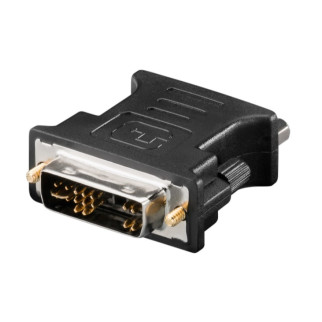 Перехідник моніторний Lucom DVI-VGA HD15 M/F адаптер прямий 24+5 чорний (62.09.8164) - Інтернет-магазин спільних покупок ToGether