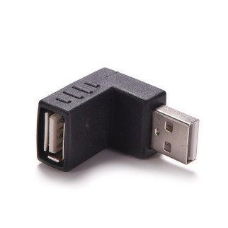 Перехідник обладнання Goobay USB2.0 A M/F 90°вниз адаптер Nickel чорний (75.06.8920) - Інтернет-магазин спільних покупок ToGether