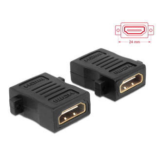 Перехідник моніторний Lucom HDMI F/F (адаптер) прямий з кріпленням L=28mm чорний (62.01.3193) - Інтернет-магазин спільних покупок ToGether