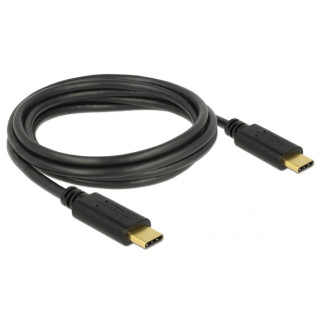 Перехідник обладнання Delock USB Type-C M/M  2.0m (USB2.0) PD 5A E-Marker D=3.8mm чорний (70.08.3324) - Інтернет-магазин спільних покупок ToGether