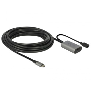 Кабель пристроїв-подовжувач Delock USB Type-C M/F (Active)  5.0m (USB3.1) AWG22+28 D=4.6mm чорний (70.08.5392) - Інтернет-магазин спільних покупок ToGether