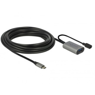 Кабель пристроїв-подовжувач Delock USB Type-C-3.0A M/F (Active)  5.0m (USB3.0) AWG22+28 D=4.6mm чорний (70.08.5391) - Інтернет-магазин спільних покупок ToGether