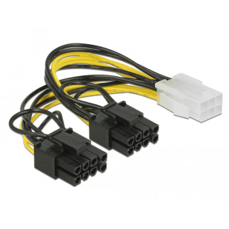Кабель живлення внутрішній Delock PCIePower 6p-8px2 F/M 0.15m Y-кабель 8=(6+2) AWG20(70.08.5452) - Інтернет-магазин спільних покупок ToGether