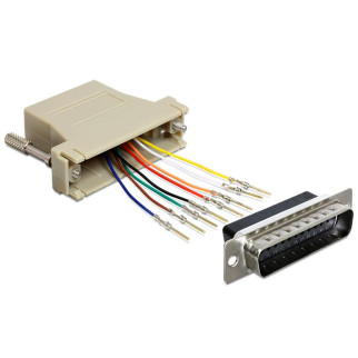 Перехідник обладнання Delock COM(DB25)-RJ45 LAN M/F Assemble Kit (комутація) сірий (70.06.5433) - Інтернет-магазин спільних покупок ToGether