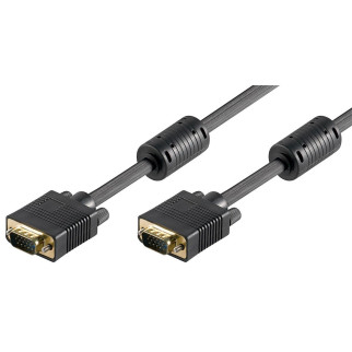 Кабель монітора-сигнальний Gutbay VGA HD15 M/M 15.0m D=8.0mm Ferrite AWG28 Gold чорний (78.01.4461) - Інтернет-магазин спільних покупок ToGether