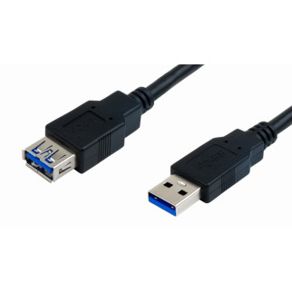Кабель пристроїв-подовжувач Gutbay USB3.0 A M/F  3.0m AWG28 3xShielding Cu чорний (78.01.2854) - Інтернет-магазин спільних покупок ToGether