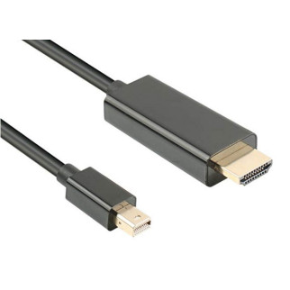 Кабель монітора-адаптер Gutbay DisplayPort mini-HDMI M/M (HDMIекран)  2.0m v1.1 1080p D=5.0mm Gold чорний (78.01.2831) - Інтернет-магазин спільних покупок ToGether