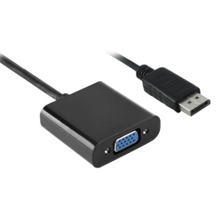 Перехідник моніторний Lucom DisplayPort-VGA HD15 M/F (VGA-екран) 1080p 0.24m Gold чорний (78.01.9004) - Інтернет-магазин спільних покупок ToGether