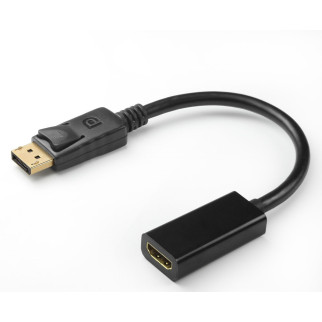 Перехідник моніторний Lucom DisplayPort-HDMI M/F (HDMIекран) v1.2 4K@30Hz 0.2m чорний (78.01.9006) - Інтернет-магазин спільних покупок ToGether