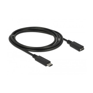 Кабель пристроїв-подовжувач Delock USB Type-C M/F (USB3.0) 1.5m 3A AWG24+32 чорний (70.08.5534) - Інтернет-магазин спільних покупок ToGether
