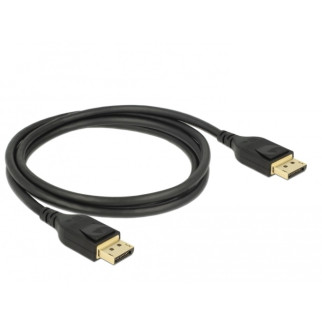 Кабель монітора-сигнальний Delock DisplayPort M/M  1.0m v1.4 8K@60Hz 19pin D=4.5mm Sert. чорний (70.08.5658) - Інтернет-магазин спільних покупок ToGether