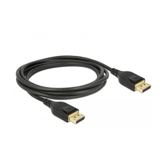 Кабель монітора-сигнальний Delock DisplayPort M/M  2.0m v1.4 8K@60Hz 19pin D=4.5mm Sert. чорний (70.08.5660) - Інтернет-магазин спільних покупок ToGether