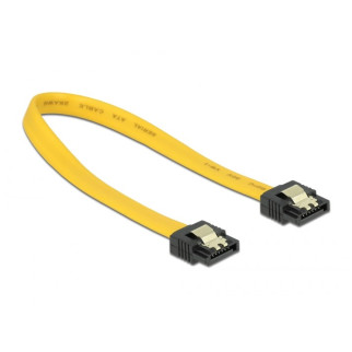 Кабель накопичувача Delock SATA 7p M/M  0.2m прямий 6Gbps AWG26 Latch Gold жовтий (70.08.2808) - Інтернет-магазин спільних покупок ToGether
