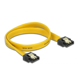 Кабель накопичувача Delock SATA 7p M/M  0.3m прямий 6Gbps AWG26 Latch Gold жовтий (70.08.2805) - Інтернет-магазин спільних покупок ToGether