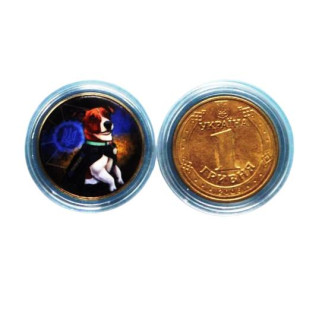 Сувенірна монета Mine Пес Патрон 1 гривня 26 мм Золотистий (hub_81gqd6) - Інтернет-магазин спільних покупок ToGether