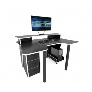 Геймерський ігровий стіл ZEUS IGROK-4 чорний/білий - Інтернет-магазин спільних покупок ToGether