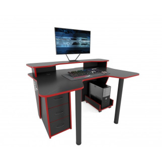 Геймерський ігровий стіл ZEUS IGROK-4 чорний/червоний - Інтернет-магазин спільних покупок ToGether