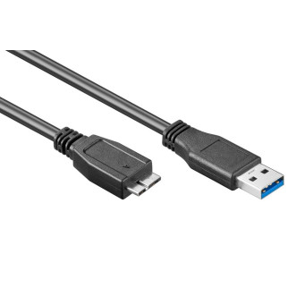 Кабель Delock USB3.0 A-microB M/M 1.8m AWG24+28 D=5.5mm Gold Cu Чорний (70.08.5074) - Інтернет-магазин спільних покупок ToGether
