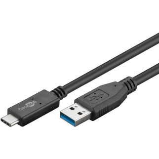 Кабель Goobay USB Type-C-3.0A M/M 0.5m USB3.1Gen2 10Gbps 60W/20V/3A Чорний (75.04.1073) - Інтернет-магазин спільних покупок ToGether