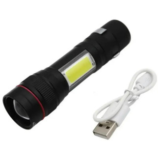 Ліхтарик акумуляторний Bailong X-Balog BL-520 T6 COB USB Black - Інтернет-магазин спільних покупок ToGether