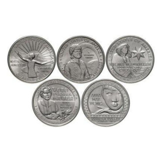 Набір монет Collection США 25 центів 2022 жінки Америки 5 шт 20.2 мм Сріблястий (hub_iz4kiy) - Інтернет-магазин спільних покупок ToGether
