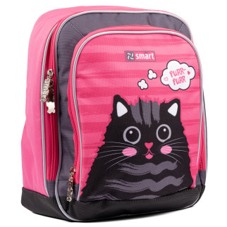 Рюкзак шкільний SMART H-55 Cat rules рожевий/чорний (558036) - Інтернет-магазин спільних покупок ToGether