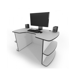 Геймерський стіл ZEUS™ Floki-2 білий/чорний - Інтернет-магазин спільних покупок ToGether