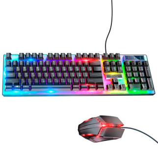 Комплект клавіатура та миша з підсвічуванням Combo HOCO Luminous gaming GM18 Black - Інтернет-магазин спільних покупок ToGether