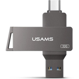 Флешка 32GB USAMS US-ZB199 Type-C OTG USB3.0 Grey - Інтернет-магазин спільних покупок ToGether