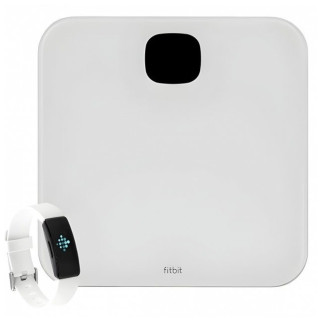 Підлогові ваги Fitbit Aria Air + смарт годинник Inspire HR Square White - Інтернет-магазин спільних покупок ToGether