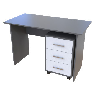 Офісний стіл Doros Т3 Антрацит / Білий 120х60х78 (513002) - Інтернет-магазин спільних покупок ToGether