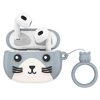 Бездротові дитячі навушники Bluetooth HOCO Cat EW46 у кейсі Grey - Інтернет-магазин спільних покупок ToGether