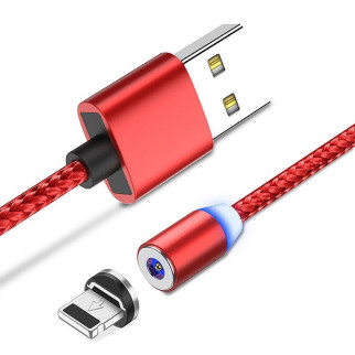 Магнітний кабель для заряджання Lightning X-CABLE Metal Magnetic Cable 360 red - Інтернет-магазин спільних покупок ToGether