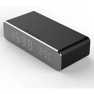 Бездротова зарядка з LED годинником TWS Fast wireless charger&clock 10W Чорна - Інтернет-магазин спільних покупок ToGether